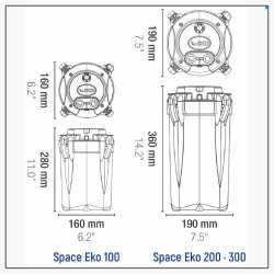 SICCE SPACE EKO+100 Außenfilter