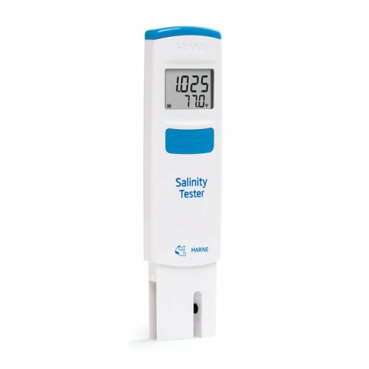 Tester f. Leitfähigkeit/°C in Salzwasser, wasserdicht (0,0-70,0 ppt (g/l), 0,0-70,0 PSU, 1,000-1,041 spez. Dichte, 0,0-50,0°C)