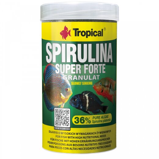 Tropical-Futter Super Spirulina Forte Granulat
1000 ml / 600 g