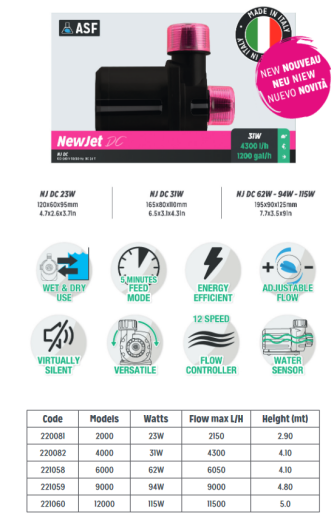 New-Jet DC -  2000l/h - 23w