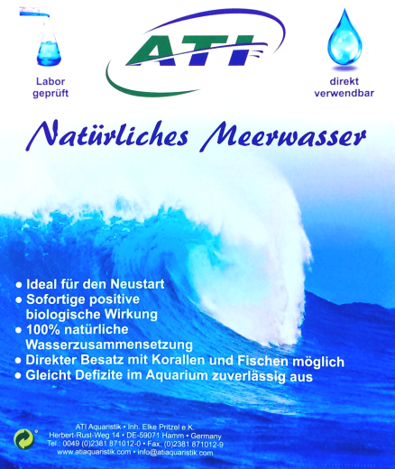 ATI-Natürliches Meerwasser 20 l im Karton (Inhalt: 2 Karnister a 10 l)